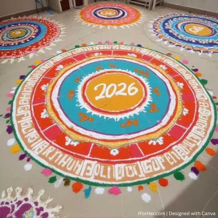Happy New Year Rangoli Ideas for 2026 - 8
