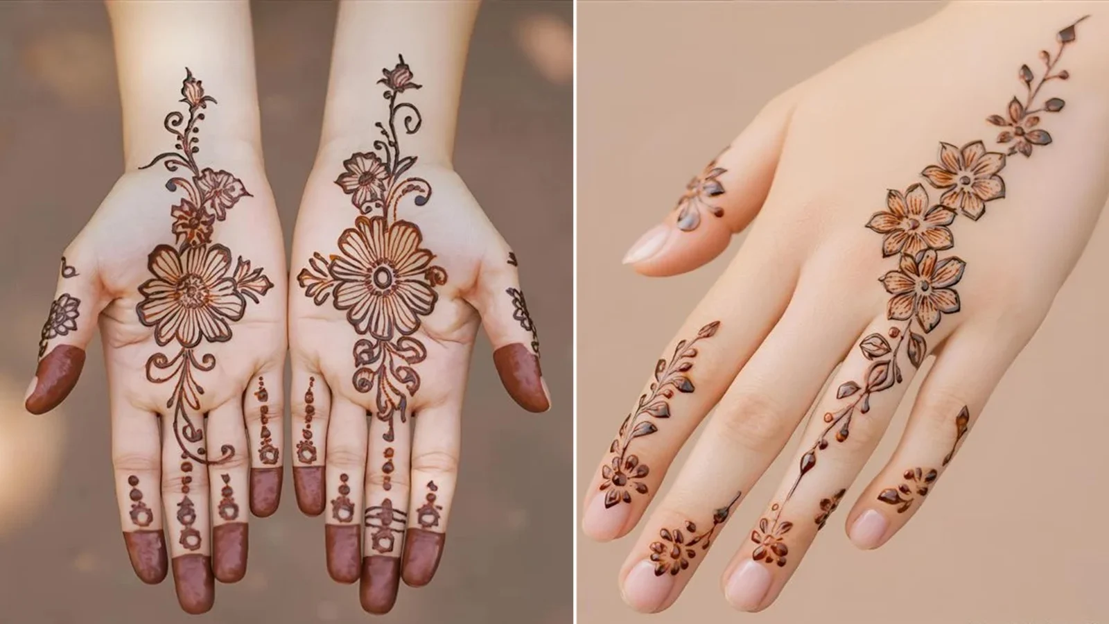 Makar Sakranti Mehendi Designs for Front and Back Hands