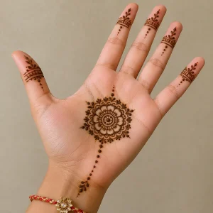 Simple Easy Rakhi Mehendi Design for Hands