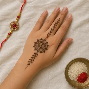 Mandala Gol Tikki Rakhi Mehendi Design