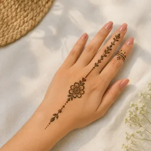 Easy Finger Rakhi Mehendi Design