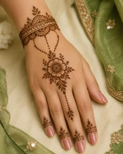 Bracelet Style Simple Teej Mehendi Design