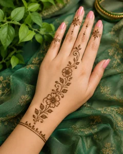 Stylish Easy Hariyali Teej Mehendi Design