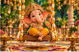 3_cute_ganesha_traditional_swing